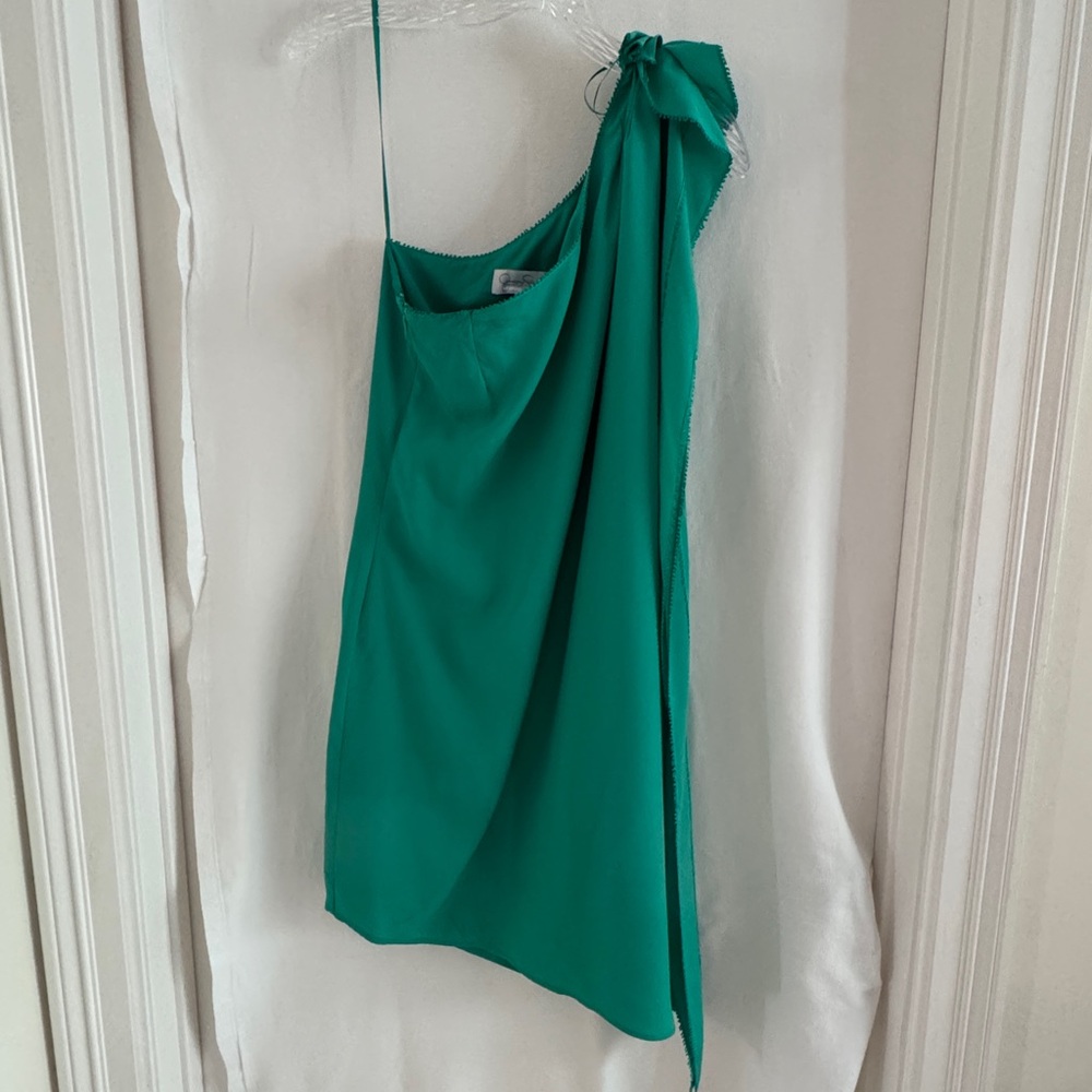 Jessica Simpson Elegant Green One-Shoulder Dress